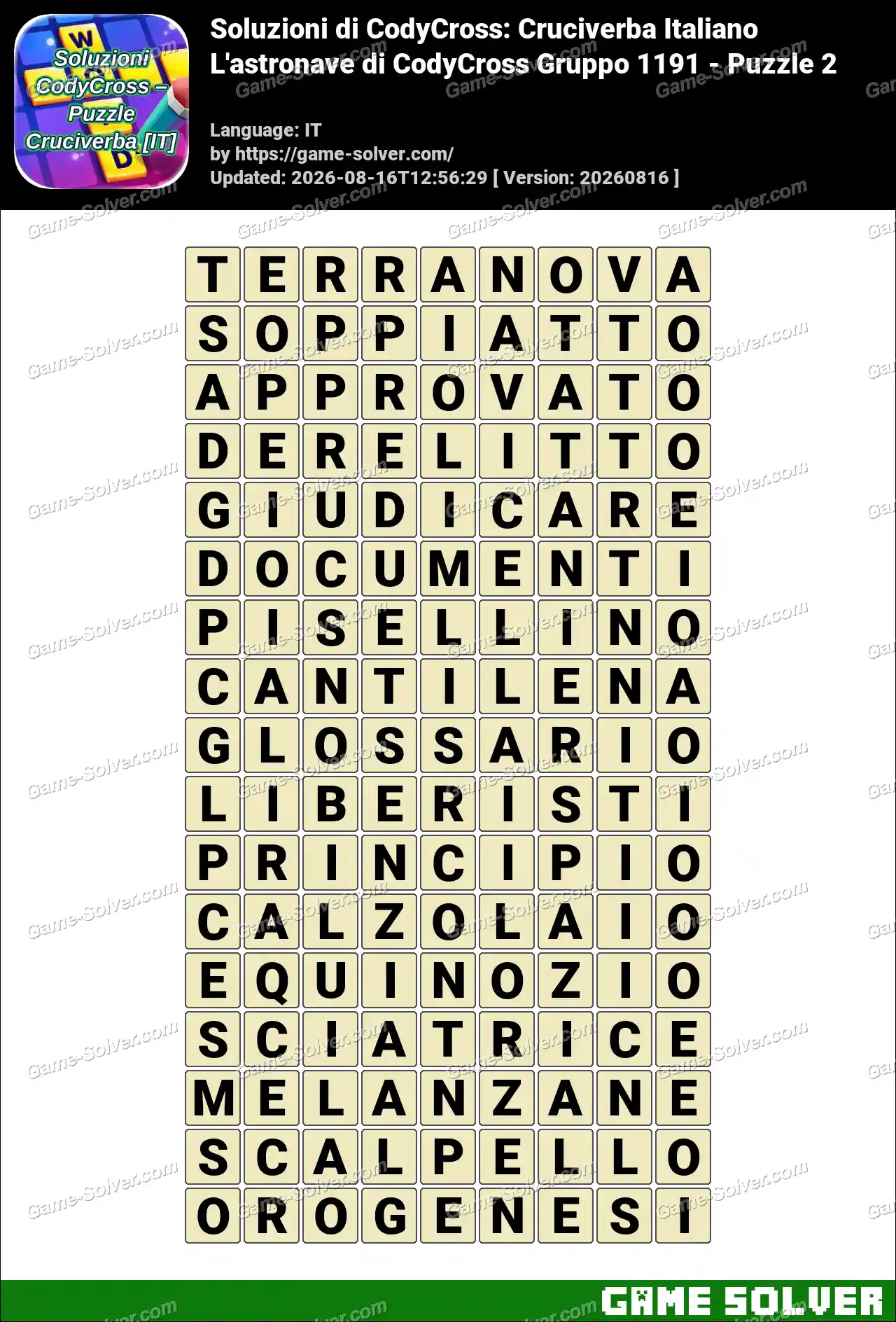 Soluzioni di CodyCross: Cruciverba Italiano L’astronave di CodyCross Gruppo 1191 – Puzzle 2